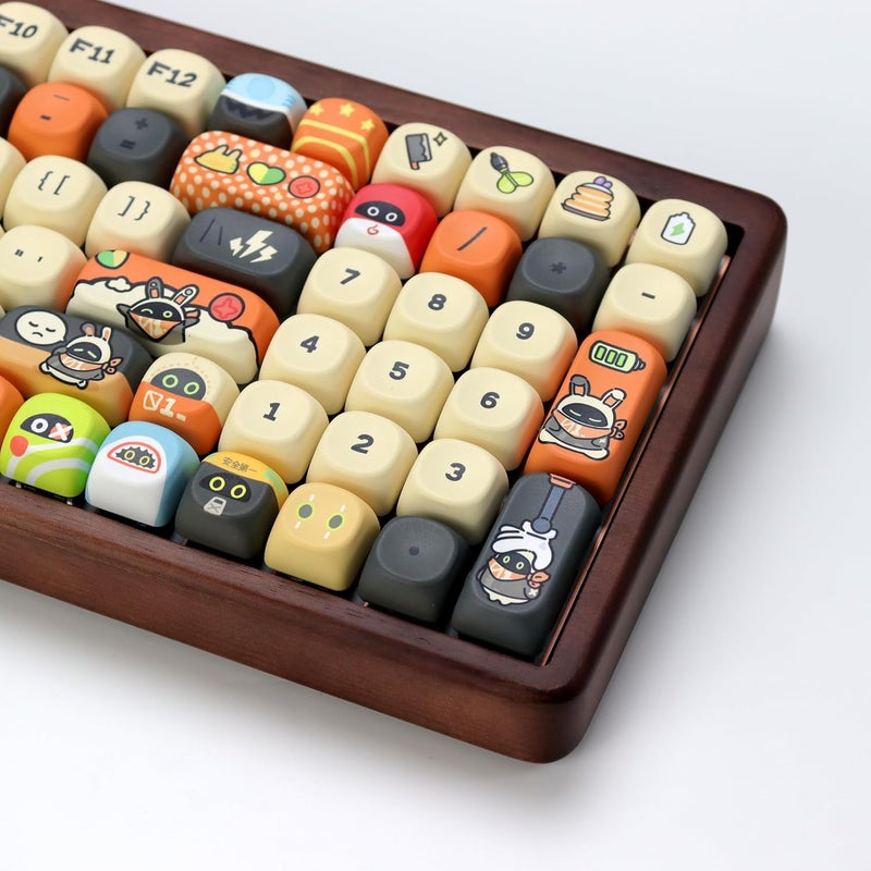 YMKPVR KBDiy ZZZ Cute Bangboo Keycaps Set 133 Keys KOA Profile Dye-Sublimation Kawaii Rabbit Art Keycaps for Cherry Gateron MX Switches Gaming Mechanical Keyboards - Image 4